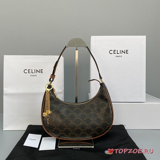 CELINE AVA BAG TAN 193952 SIZE 23 × 14 × 7 CM - 1