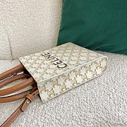 CELINE MINI VERTICAL CABAS WHITE 194372 SIZE 17 × 21 × 4 CM - 5