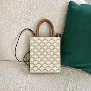 CELINE MINI VERTICAL CABAS WHITE 194372 SIZE 17 × 21 × 4 CM - 4