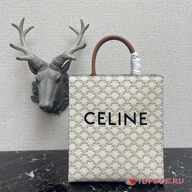 CELINE MINI VERTICAL CABAS TAN 194372 SIZE 17 × 21 × 4 CM - 1