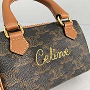 CELINE MINI BOSTON BAG TAN 196892 SIZE 14 x 11 x 7.5 CM - 6