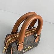 CELINE MINI BOSTON BAG TAN 196892 SIZE 14 x 11 x 7.5 CM - 4