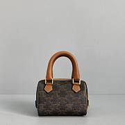CELINE MINI BOSTON BAG TAN 196892 SIZE 14 x 11 x 7.5 CM - 3