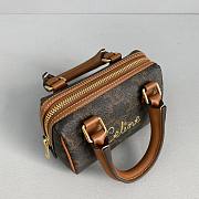 CELINE MINI BOSTON BAG TAN 196892 SIZE 14 x 11 x 7.5 CM - 2