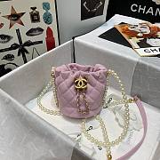 CHANEL MINI DRAWSTRING BAG LIGHT PINK 12CM - 1