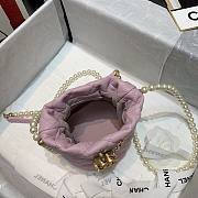 CHANEL MINI DRAWSTRING BAG LIGHT PINK 12CM - 3