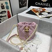 CHANEL MINI DRAWSTRING BAG LIGHT PINK 12CM - 5