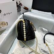 CHANEL MINI DRAWSTRING BAG BLACK 12CM - 2
