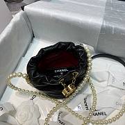 CHANEL MINI DRAWSTRING BAG BLACK 12CM - 4