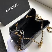 CHANEL BUCKET BAG WITH CHAIN BLACK 15CM - 4
