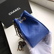 CHANEL BUCKET BAG WITH CHAIN BLUE 15CM - 5