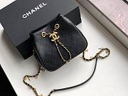 CHANEL BUCKET BAG WITH CHAIN BLACK 15CM - 6