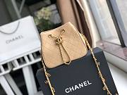 CHANEL BUCKET BAG WITH CHAIN CREAM 15CM - 1