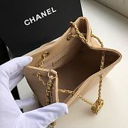 CHANEL BUCKET BAG WITH CHAIN CREAM 15CM - 2