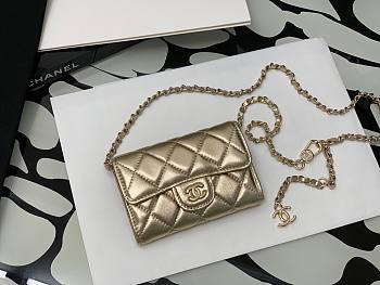 CHANEL CLASSIC BELT BAG GOLD AP1983 SIZE 7 x 10 x 2.5 CM