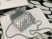 CHANEL CLASSIC BELT BAG SILVER AP1983 SIZE 7 x 10 x 2.5 CM - 3