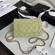 CHANEL 19 WALLET ON CHAIN TEA GREEN AP0957 SIZE 12 x 19 x 3.5 CM - 5