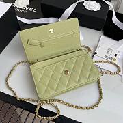 CHANEL 19 WALLET ON CHAIN TEA GREEN AP0957 SIZE 12 x 19 x 3.5 CM - 6