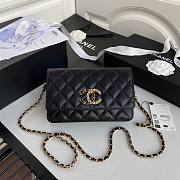 CHANEL 19 WALLET ON CHAIN BLACK AP0957 SIZE 12 x 19 x 3.5 CM - 1