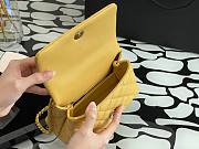 CHANEL MINI FLAP BAG WITH TOP HANDLE YELLOW A93749 SIZE 13 × 19 × 9 CM - 5