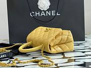 CHANEL MINI FLAP BAG WITH TOP HANDLE YELLOW A93749 SIZE 13 × 19 × 9 CM - 6