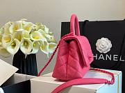 CHANEL MINI FLAP BAG WITH TOP HANDLE PINK A93749 SIZE 13 × 19 × 9 CM - 2