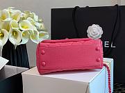 CHANEL MINI FLAP BAG WITH TOP HANDLE PINK A93749 SIZE 13 × 19 × 9 CM - 4