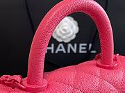 CHANEL MINI FLAP BAG WITH TOP HANDLE PINK A93749 SIZE 13 × 19 × 9 CM - 3