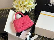 CHANEL MINI FLAP BAG WITH TOP HANDLE PINK A93749 SIZE 13 × 19 × 9 CM - 5