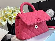 CHANEL MINI FLAP BAG WITH TOP HANDLE PINK A93749 SIZE 13 × 19 × 9 CM - 6
