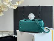 CHANEL MINI FLAP BAG WITH TOP HANDLE TEAL BLUE A93749 SIZE 13 × 19 × 9 CM - 5