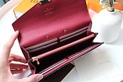 LV PALLAS WALLET BORDEAUX M58414 SIZE 19 x 10 CM - 3