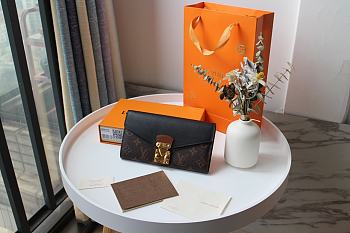 LV PALLAS WALLET BLACK M58414 SIZE 19 x 10 CM