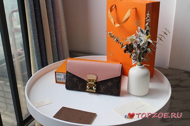 LV PALLAS WALLET ROSE M58414 SIZE 19 x 10 CM - 1