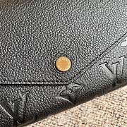 LV SARAH WALLET BLACK M61182 SIZE 19 x 10 x 2 CM - 5