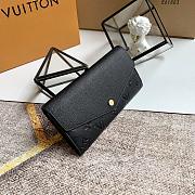 LV SARAH WALLET BLACK M61182 SIZE 19 x 10 x 2 CM - 4