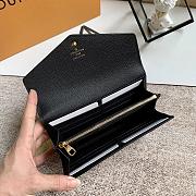 LV SARAH WALLET BLACK M61182 SIZE 19 x 10 x 2 CM - 2