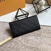 LV SARAH WALLET BLACK M61182 SIZE 19 x 10 x 2 CM - 3