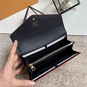 LV SARAH WALLET NAVY BLUE/RED M62125 SIZE 19 x 10 x 2 CM - 5