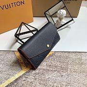 LV SARAH WALLET NAVY BLUE/RED M62125 SIZE 19 x 10 x 2 CM - 3