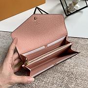 LV SARAH WALLET LIGHT PINK M64082 SIZE 19 x 10 x 2 CM - 6
