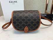 CELINE MEDIUM FOLCO BAG TAN 191502 SIZE 18 x 17 x 6.5 CM - 6