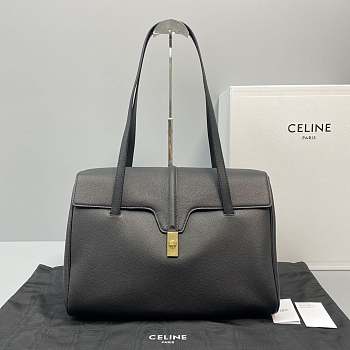 CELINE LARGE SOFT 16 BAG IN SMOOTH CALFSKIN BLACK 194043 SIZE 38 x 29 x 17 CM