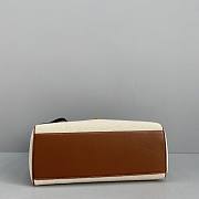 CELINE MEDIUM SOFT 16 BAG IN CALFSKIN TAN/WHITE 195542 SIZE 33 x 23 x 14 CM - 6