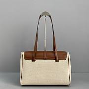 CELINE MEDIUM SOFT 16 BAG IN CALFSKIN TAN/WHITE 195542 SIZE 33 x 23 x 14 CM - 5
