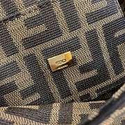 FENDI MINI BAGUETTE BROWN FABRIC BAG 8BS017 SIZE 19 x 10 x 4 CM - 2