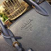 PRADA SMALL MONOCHROME BAG BLUE 1BA156 SIZE 26 x 20 x 14 CM - 2