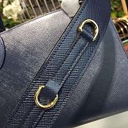 PRADA SMALL MONOCHROME BAG BLUE 1BA156 SIZE 26 x 20 x 14 CM - 4