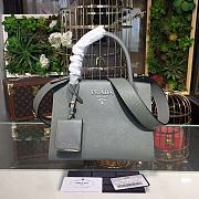 PRADA SMALL MONOCHROME BAG GRAY 1BA156 SIZE 26 x 20 x 14 CM - 1