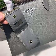 PRADA SMALL MONOCHROME BAG GRAY 1BA156 SIZE 26 x 20 x 14 CM - 5